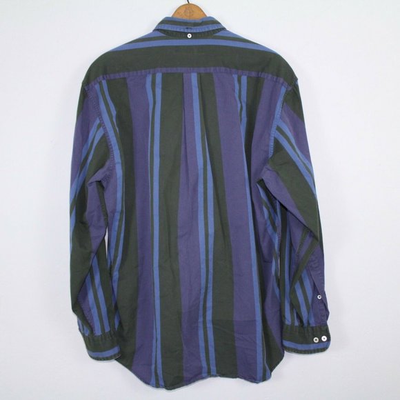 Vintage 90s Banana Republic Vertical Stripe Shirt - Picture 2 of 3